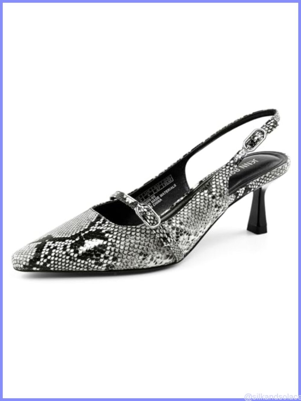 Kitten Heels Slingback Pointed Closed Toe Faux Leather Pumps for Women